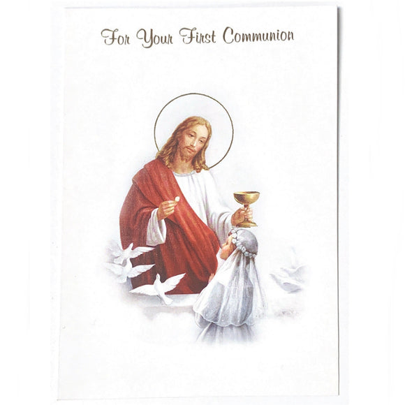 For Your First Communion Card for a Girl