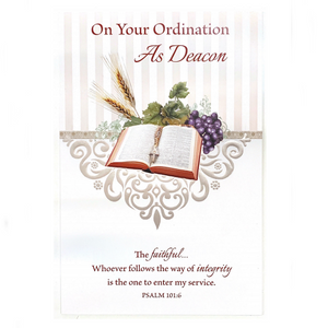On Your Ordination As Deacon