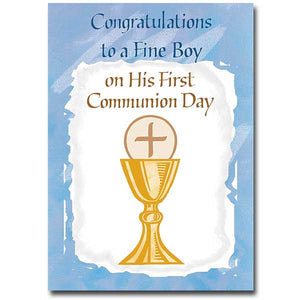 Congratulations to a Fine Boy…