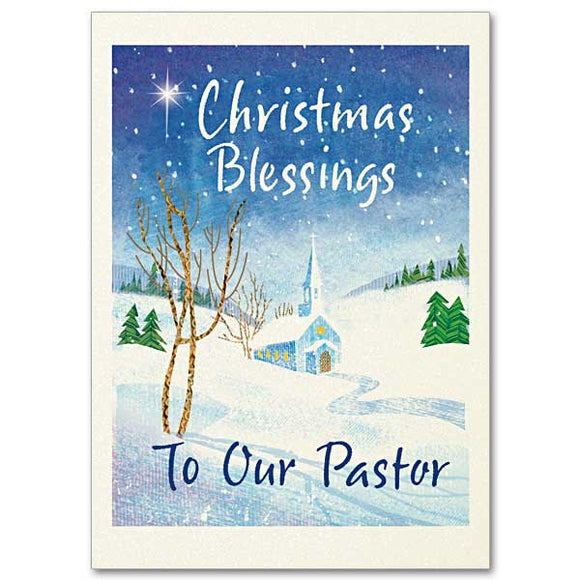 Christmas Blessings Pastor Card