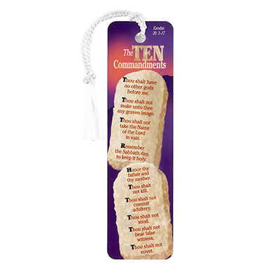 Ten Commandments Bookmark