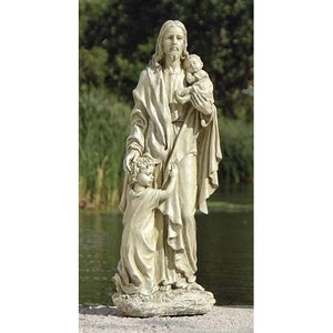24" Jesus with Children Outdoor Statue
