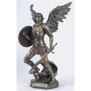 St. Michael Bronze 12.75" Statue