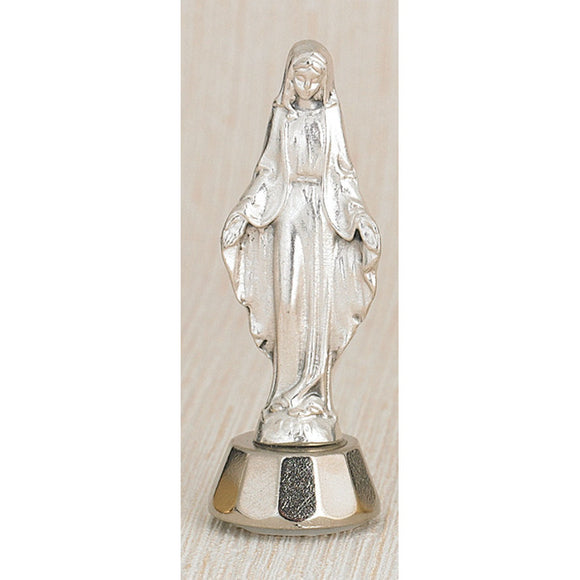 Our Lady of Grace Silver Adhesive Statue