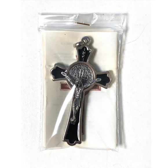 Black Enamel St. Benedict Crucifix
