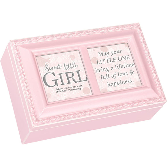Sweet Little Girl Pink Music Box