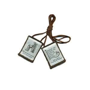 Traditional Brown Scapular with a Brown or White Cord