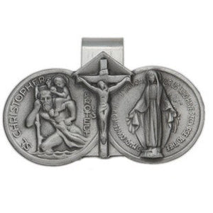 St. Christopher & Our Lady of the Highway Visor Clip
