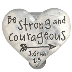 Heart/Joshua 1:9 Visor Clip
